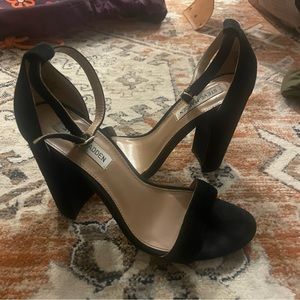 Steve Madden suede black heels
